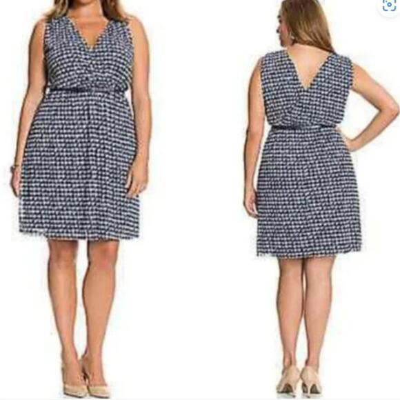 LANE Bryant blue gauzy comfy belted dress plus size 22/24 3X new!!! - Picture 1 of 6